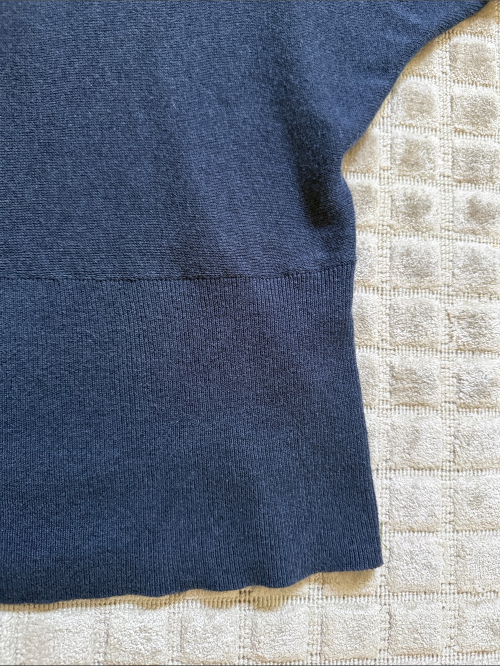 Eileen Fisher S Organic Cotton Cashnere Draped Neck Teal Blue Sweater Too - Picture 4 of 6